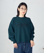 【ウォッシャブル】スウェットライク　ロゴニット