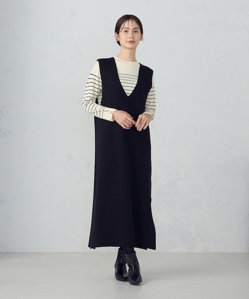 タイムセール GUCCI アイボリー Vネック ワンピース Vネック ニットワンピース｜コムサイズムの通販｜&mall（アンド