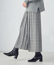 グレンチェック シャーリングパンツ