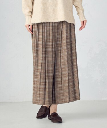 グレンチェック　シャーリングパンツ