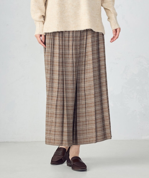 グレンチェック　シャーリングパンツ