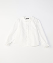 丸襟ピンタック長袖 ブラウス(140-160cm)