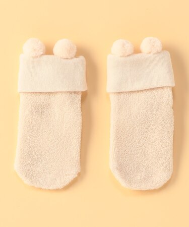 ぼんてん 耳付き パイルソックス