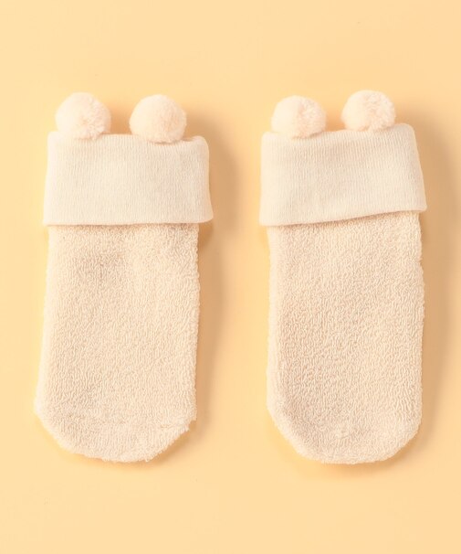 ぼんてん 耳付き パイルソックス