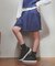 デニムライクストレッチ キュロットスカート