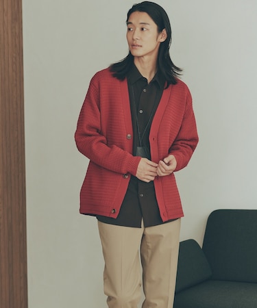 ワッフルカーディガン