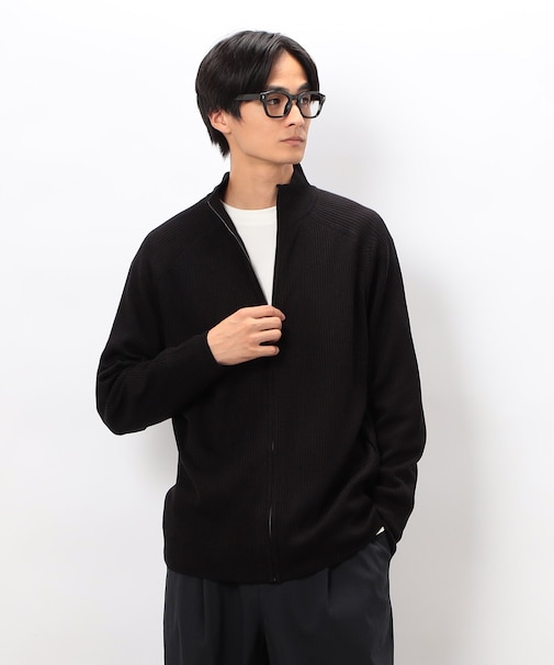 日本の色 リブＺＩＰカーディガン