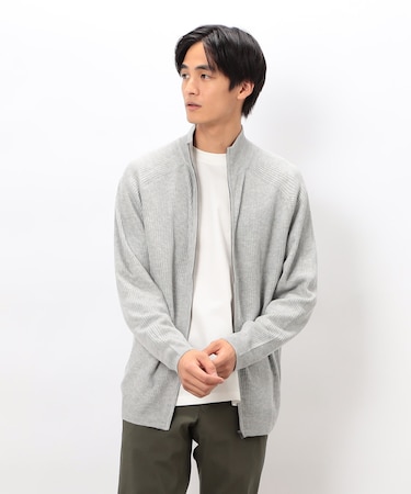 日本の色 リブＺＩＰカーディガン