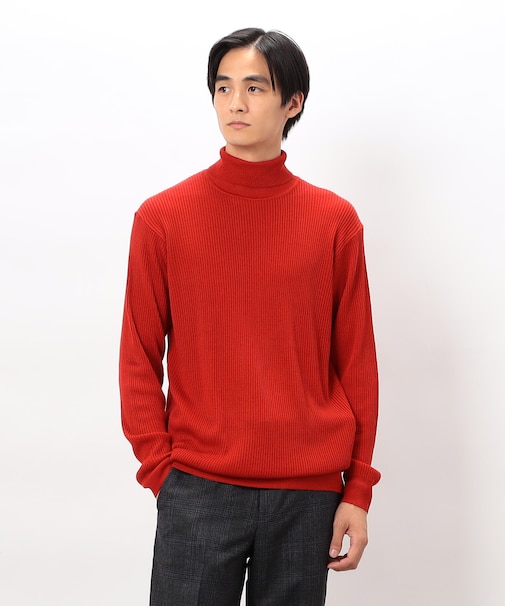 日本の色 リブタートルニット