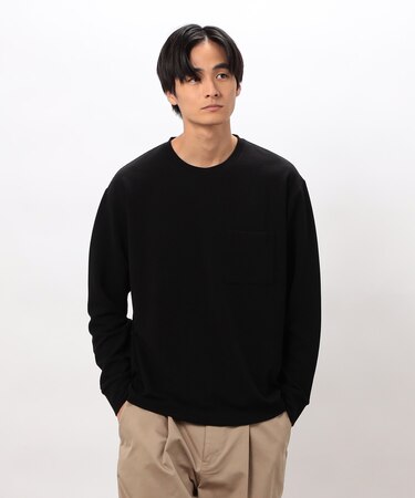 膨れジャカード 長袖 Ｔシャツ