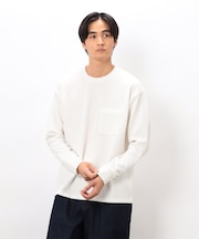 膨れジャカード 長袖 Tシャツ