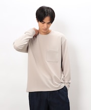 膨れジャカード 長袖 Ｔシャツ