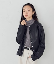 合成皮革 カーディガン / セットアップ対応