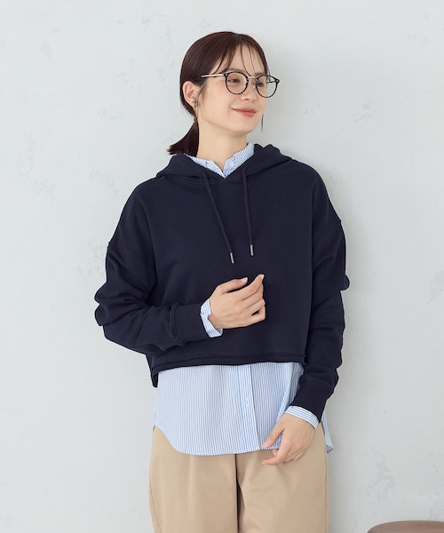 コムデギャルソン　ショート丈パーカー ショート丈 パーカー｜コムサイズムの通販｜&mall（アンドモール）三井