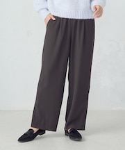 裾スリットストレートシルエット イージーパンツ