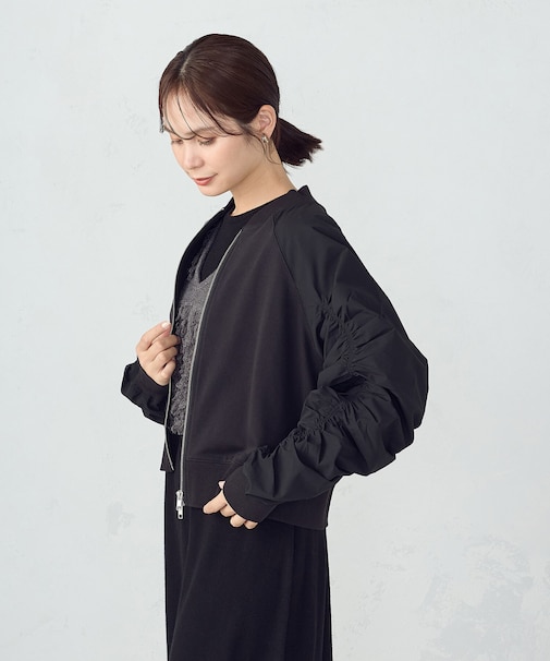 袖ギャザーブルゾン