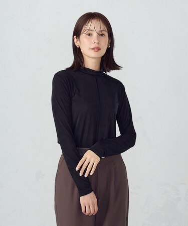 シャイニー ハイネックトップス