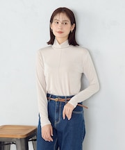シャイニー ハイネックトップス