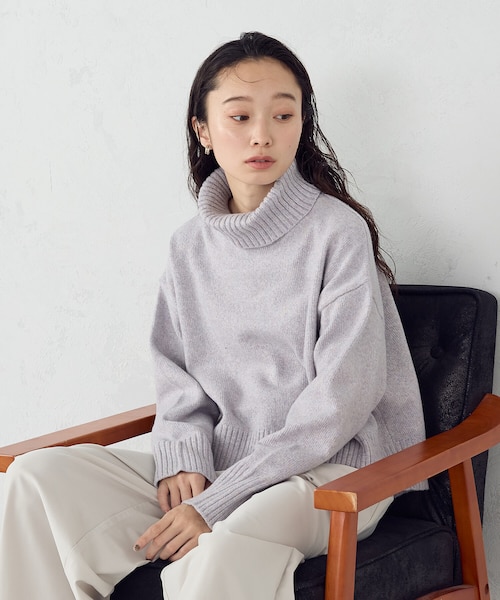 Sサイズ 〕 カシミヤ混ウール バイカラーニット｜コムサの通販｜&mall