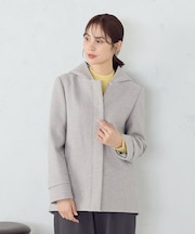 2WAYフーデッドショートコート