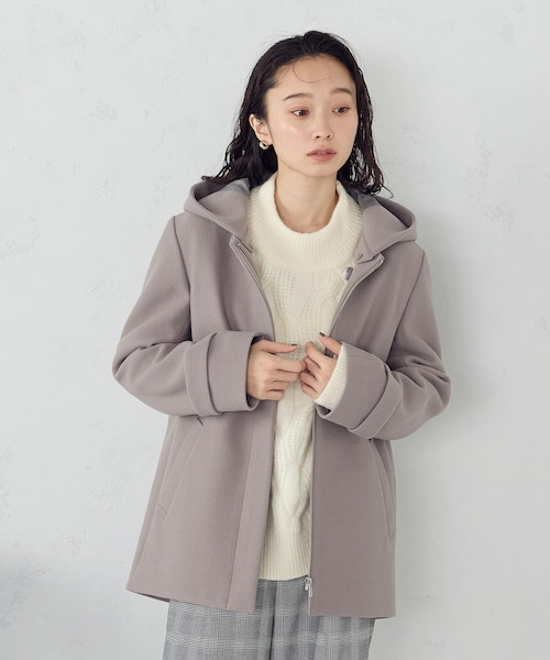 2WAYフーデッドショートコート｜コムサイズムの通販｜&mall（アンド