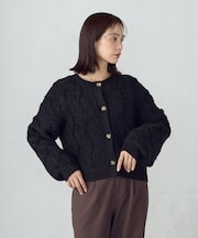 ウェーブジャガード　２ＷＡＹカーディガン