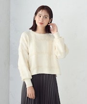 チェックジャガードニット