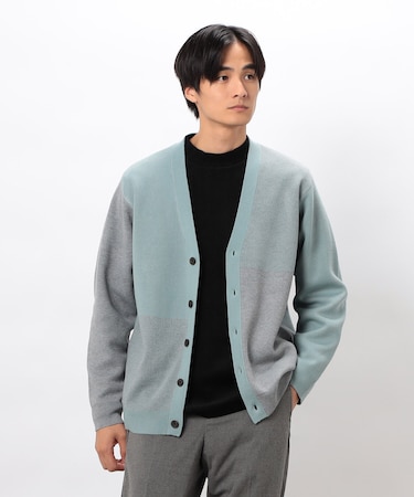 チェック柄ジャガードカーディガン