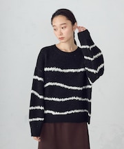 【ウォッシャブル】アート柄ニット