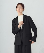 【セットアップ対応】ポリエステルレーヨン　テーラードジャケット