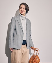 【セットアップ対応】ポリエステルレーヨン　テーラードジャケット