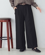 【セットアップ対応】ポリエステルレーヨン　ワイドパンツ