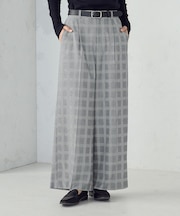 【セットアップ対応】ポリエステルレーヨン　ワイドパンツ