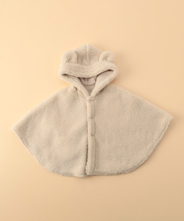 【リバーシブル】クマ耳付き マント