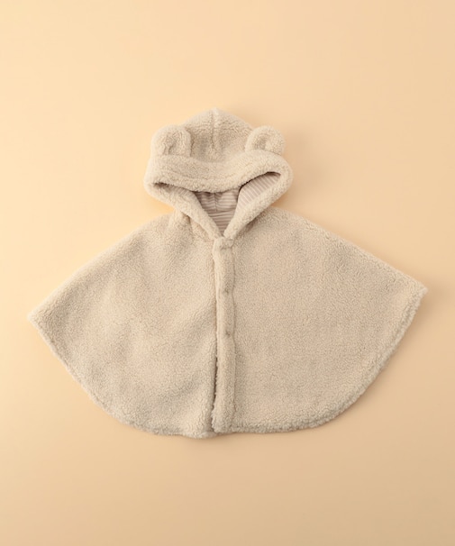 【リバーシブル】クマ耳付き マント