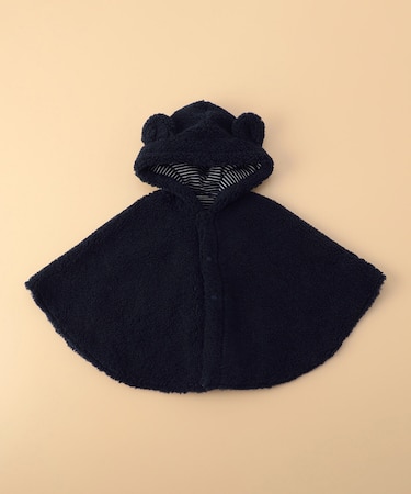 【リバーシブル】クマ耳付き マント