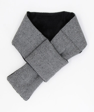 ツィード調ファブリック ショート マフラー