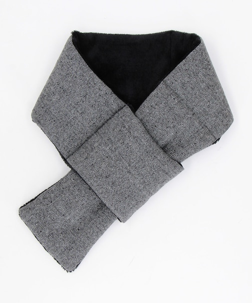 ツィード調ファブリック ショート マフラー