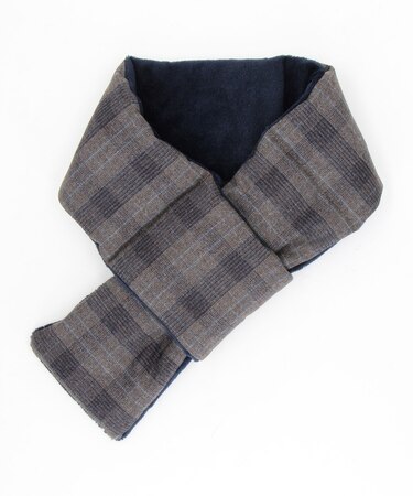 ツィード調ファブリック ショート マフラー