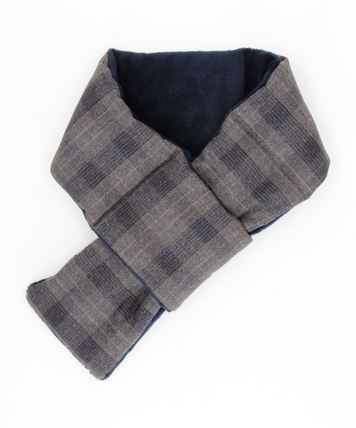 ツィード調ファブリック ショート マフラー