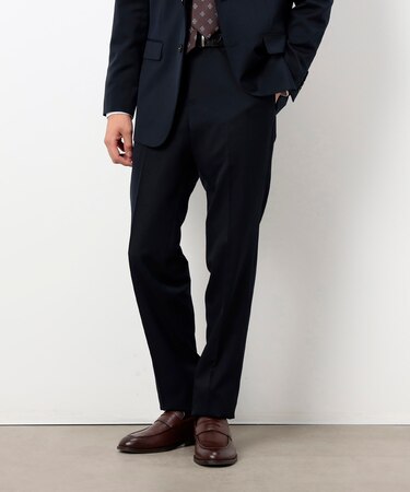 【セットアップ対応】ポリエステル ウール ギャバ パンツ