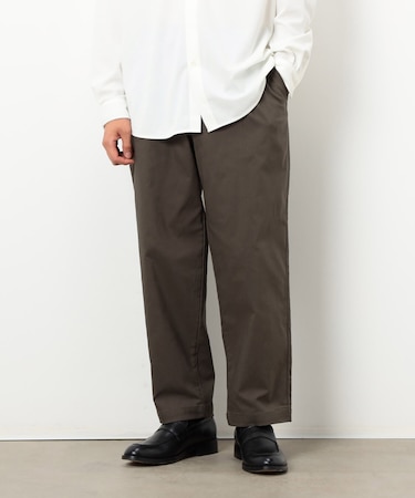 ハイテンション 裏起毛 ワンタック ワイド テーパード パンツ