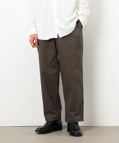 ハイテンション 裏起毛 ワンタック ワイド テーパード パンツ