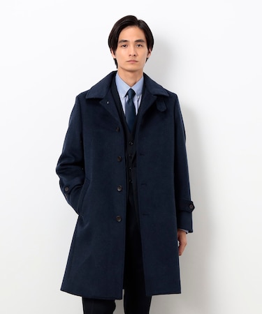 ハイブリッド ウールビーバー ステンカラーコート