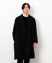 ウールブレンド メルトン セミダブル チェスターコート