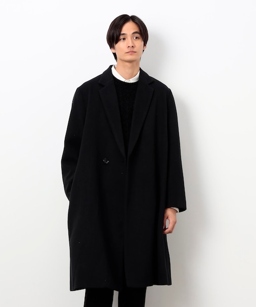 ウールブレンド メルトン セミダブル チェスターコート