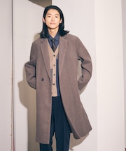 ウールブレンド メルトン セミダブル チェスターコート