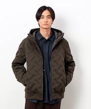 シームレスダウン フード ブルゾン