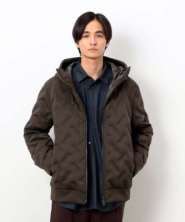 シームレスダウン フード ブルゾン