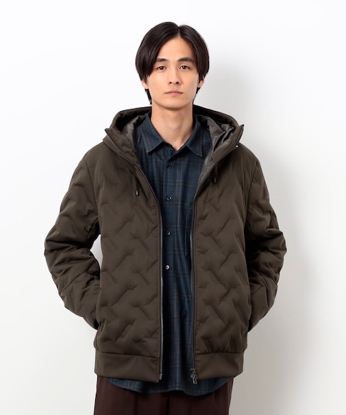 シームレスダウン フード ブルゾン